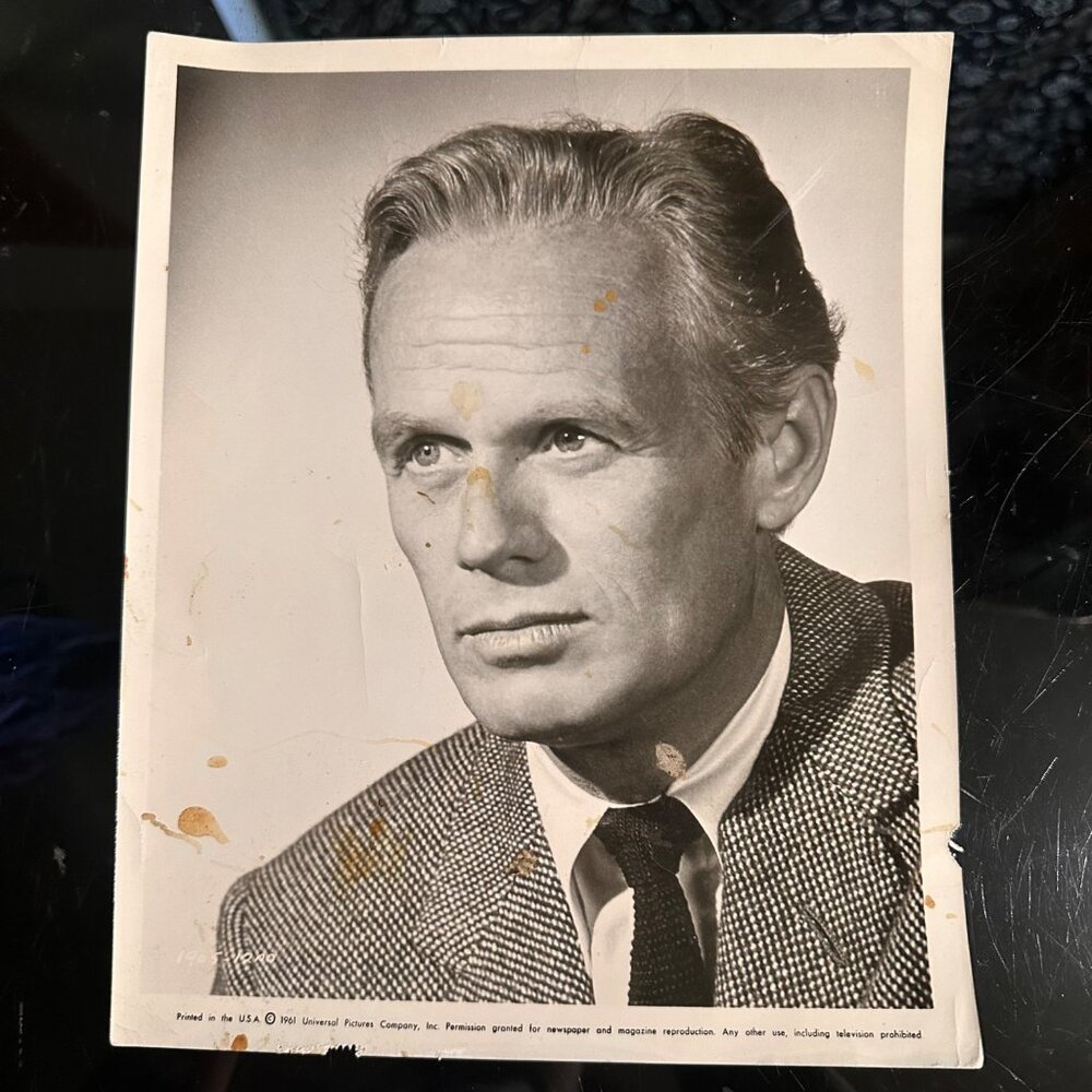 Vintage Richard Widmark 1961 Black And White Universal Studios Portrait Headshot